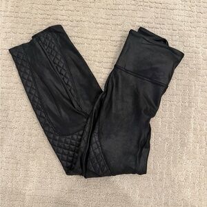 SPANX Black Faux Leather High-Rise Leggings